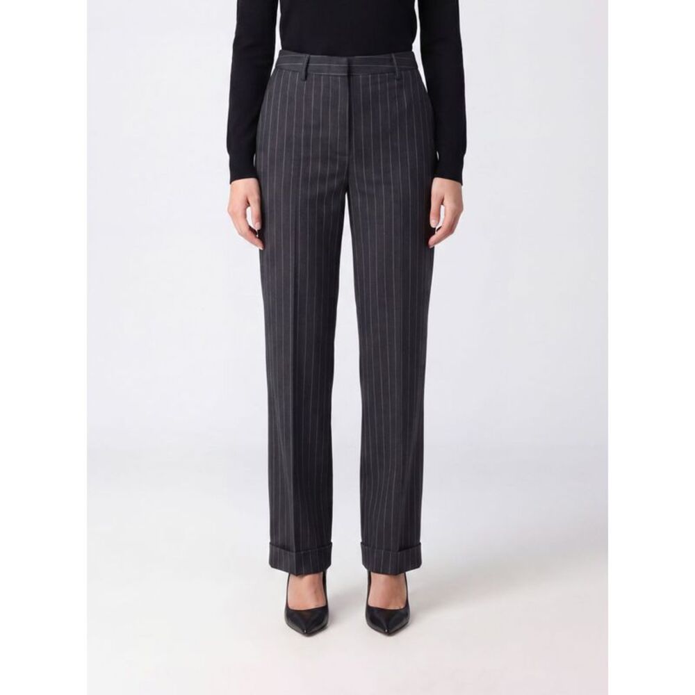 Semicouture Women Semicouture High-Waisted Striped Wool-Blend Skinny Trousers